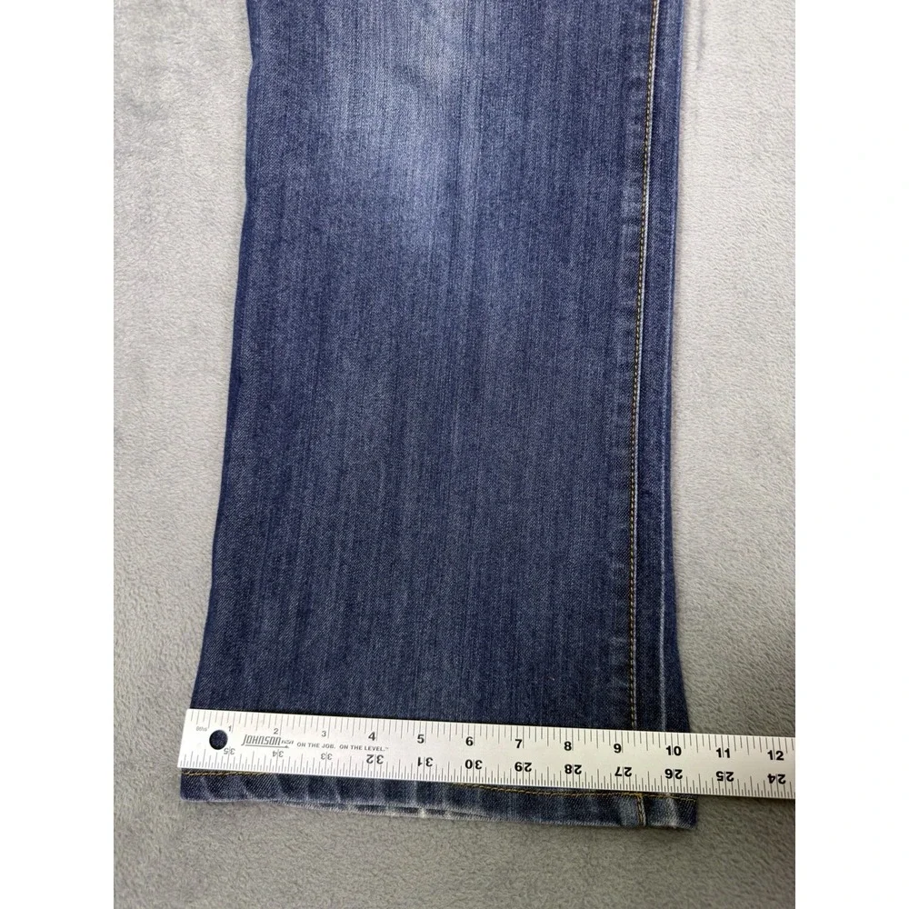 Michael Kors Jeans Womens 18W Plus Blue Dark Wash High Rise Baggy Wide‎ Leg